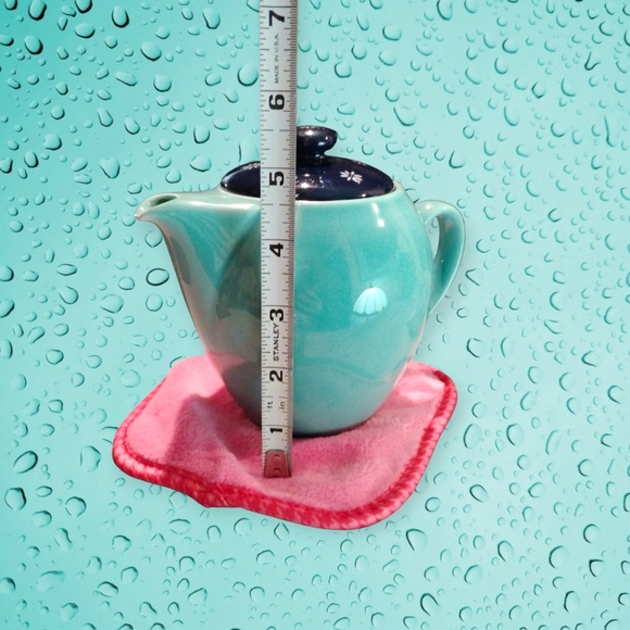 BeeHouse Turquoise Ceramic Teapot with Blue Lid - Picture 6 of 7